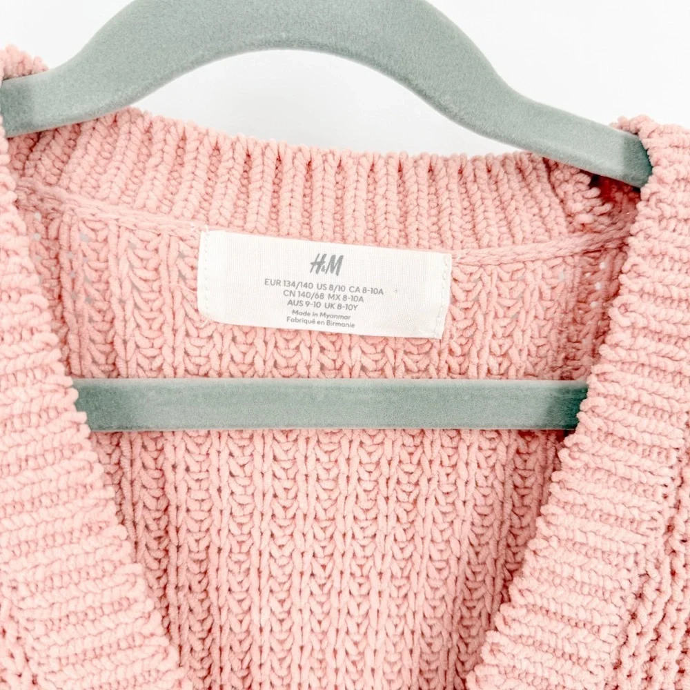 H&M Blush Button-Up Kids Sweater